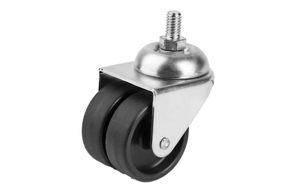 Soğutucu Ve Isıtıcı Tekerlek-50 mm Vida Bağlantılı Siyah Çift Makaralı Teker