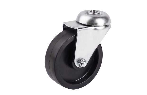 75 *25 mm Boş Geçme Bağlantılı Siyah MMB Teker