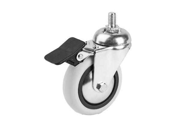75 *25 mm Vida Bağlantılı PVC Tekerleği Frenli