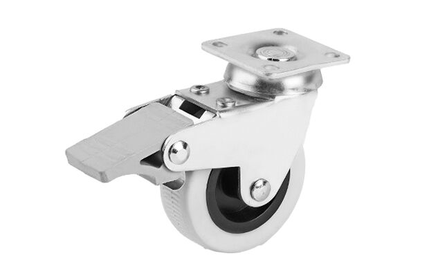 50 mm Tabla Bağlantılı Frenli PVC Kaplama Eko Teker