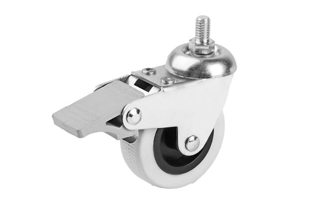 Mobilya Teker-50 mm Vida Bağlantılı Frenli PVC Kaplama Eko Teker