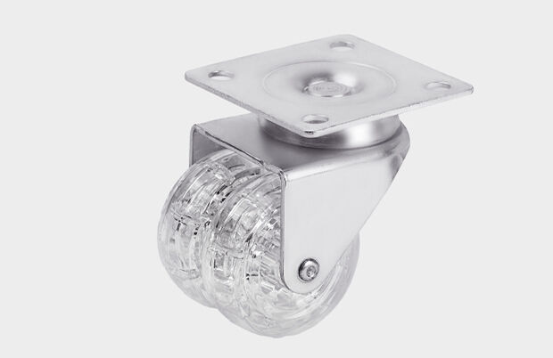 Mobilya Tekerlek-50 mm Tabla Bağlantılı Şeffaf Teker