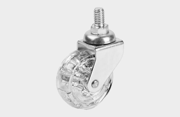 50*20mm Şeffaf Makaralı Vidalı Mobilya Teker