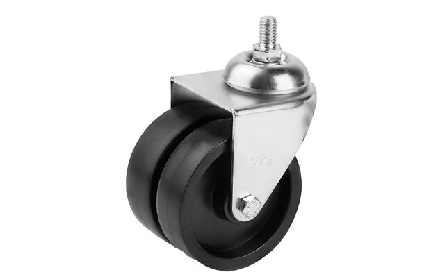 Mobilya Tekerleği-75 *25 mm Vida Bağlantılı Siyah Çift Makaralı MMB Teker