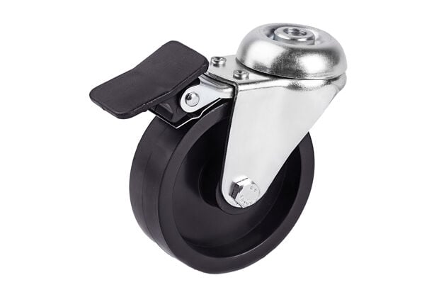 75 *25 mm Boş Geçme Bağlantılı MMB Frenli Tekerlek